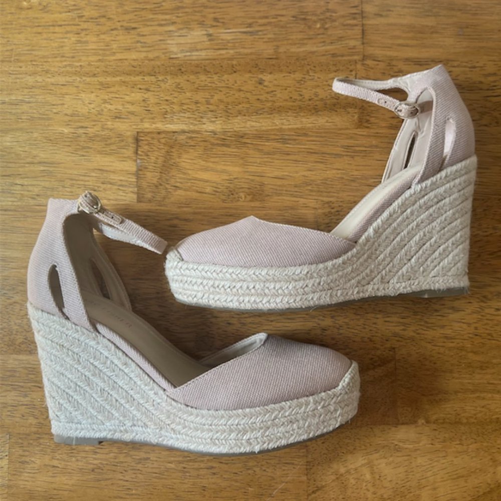 Marc Fisher Teelan Close Toe Espadrilles Wedge Sandals Size 6.5